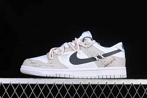 All Categories Nk SB Dunk Series Nk SB Dunk Low Low-top sneakers Nk Dunk Low Retro graffiti Stitched cross black and white gray SB strap low-top casual sneakers DV0831-101